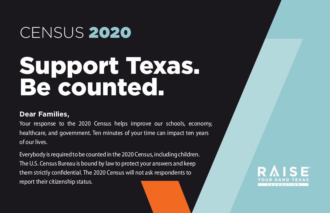 Census 2020 Raise Your Hand Texas